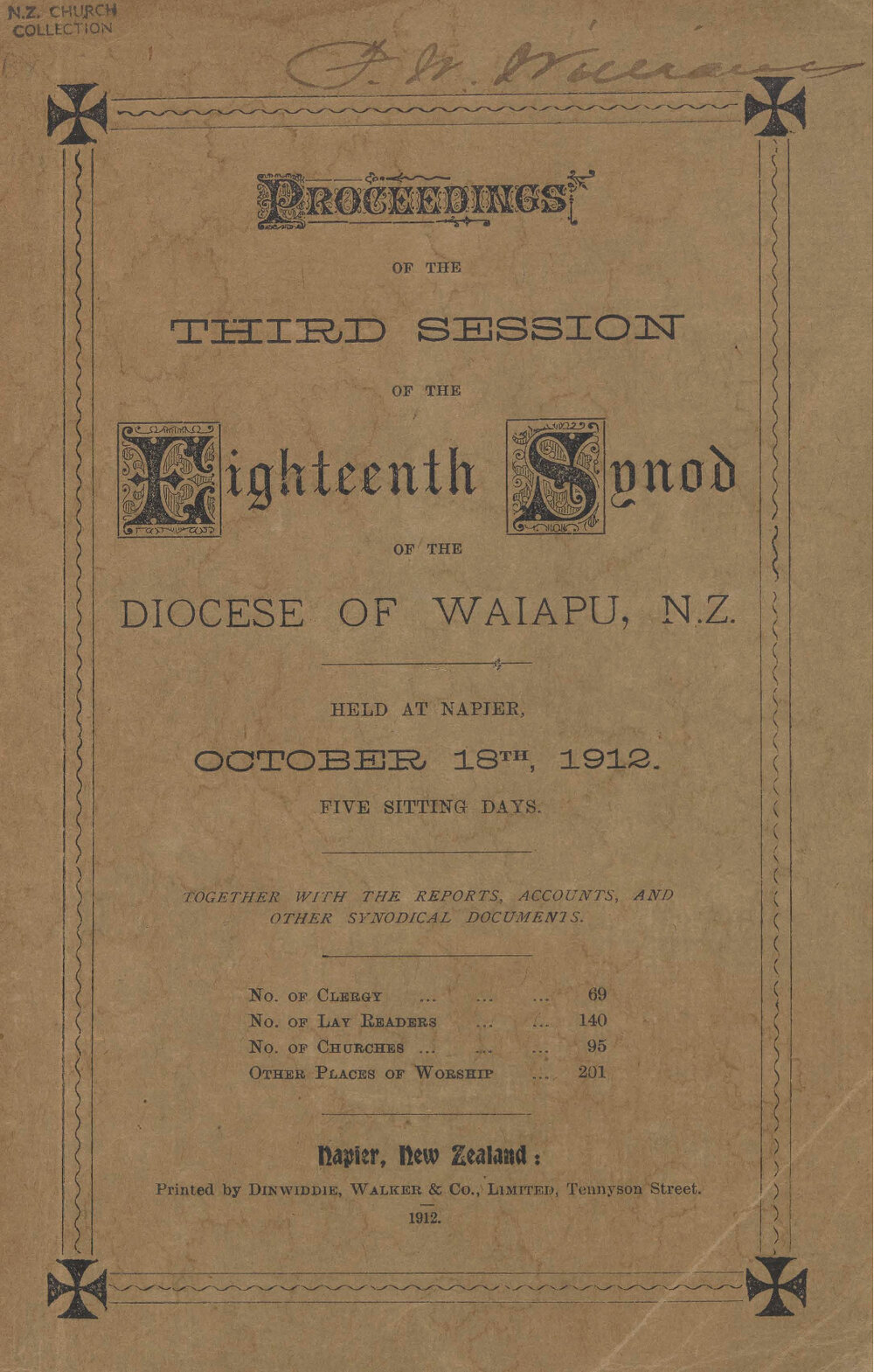 Diocese of Waiapu Synod Proceedings 1912