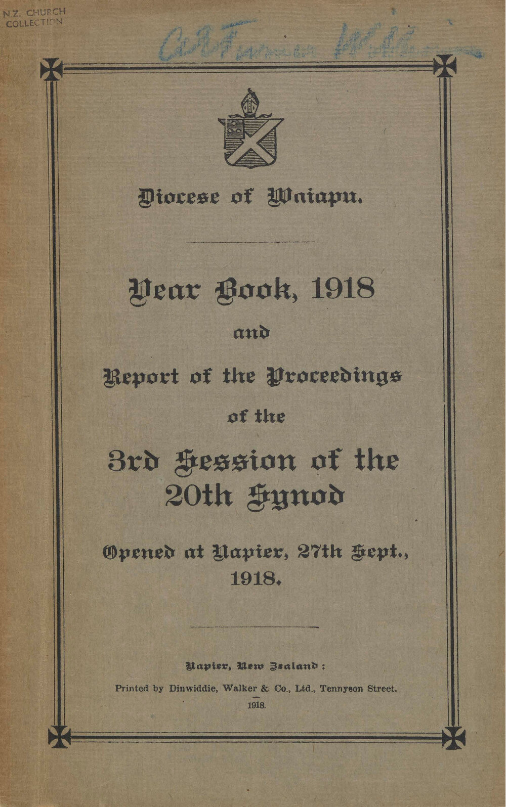 Diocese of Waiapu Synod Proceedings 1918