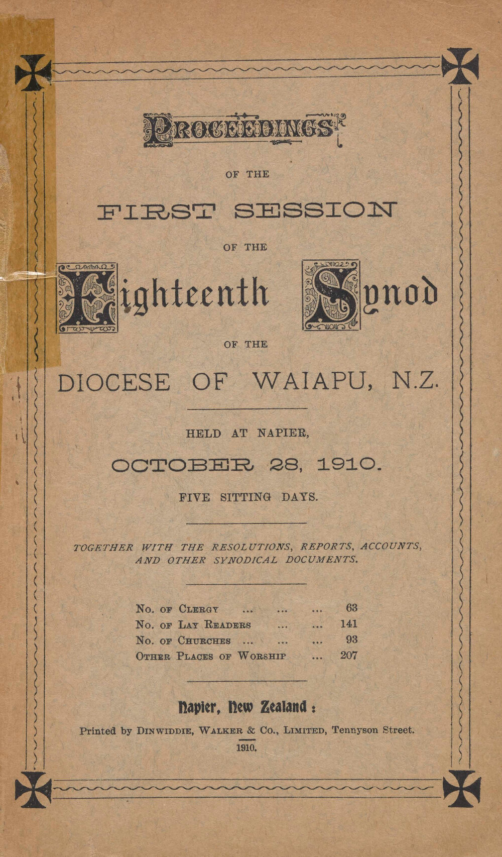 Diocese of Waiapu Synod Proceedings 1910