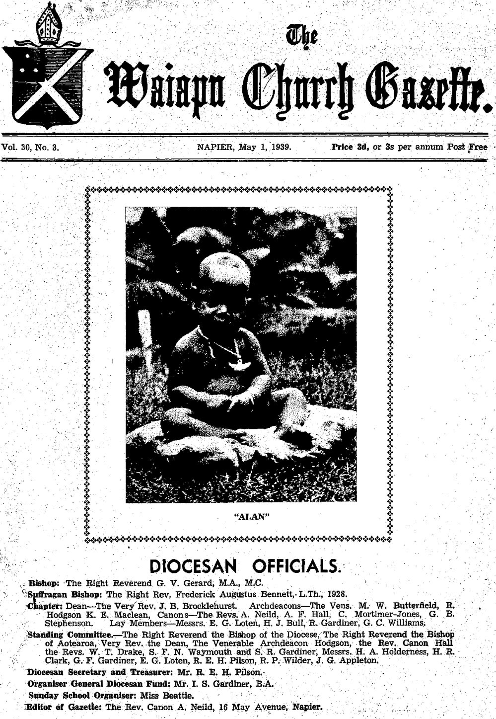 The Waiapu Church Gazette: 1st May 1939