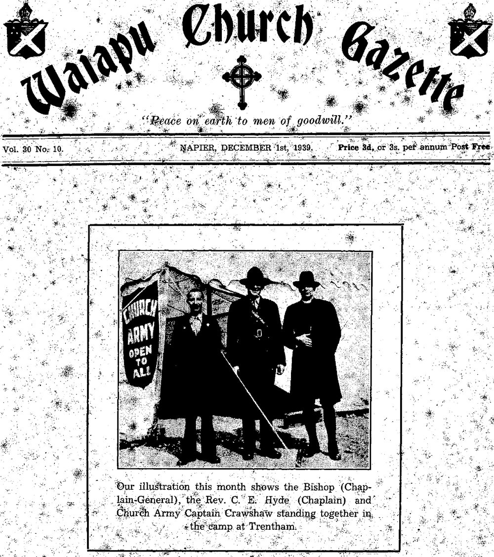 The Waiapu Church Gazette: 1st December 1939