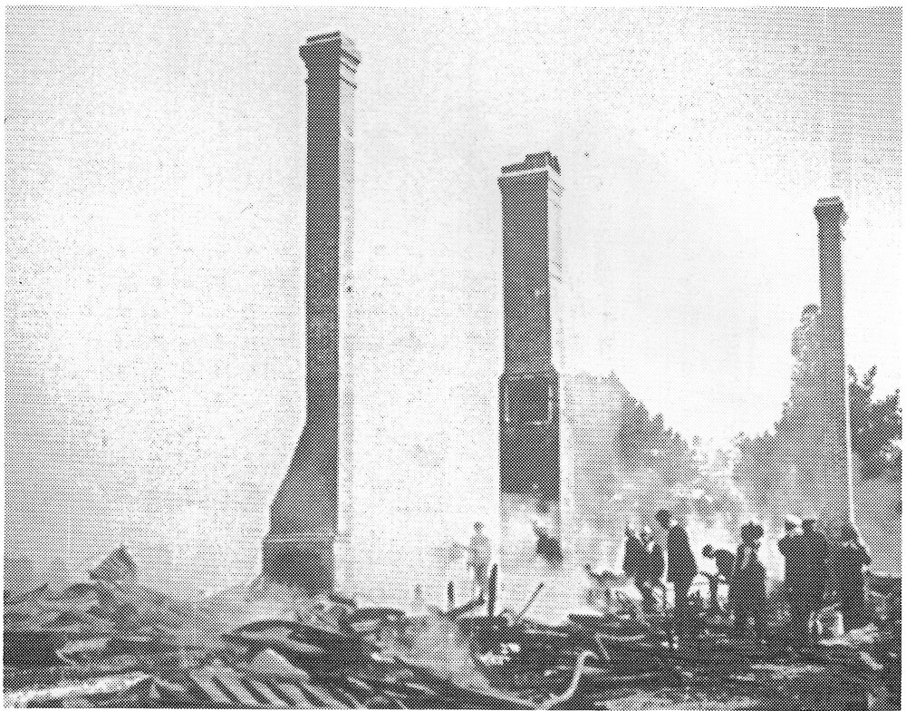 Hukarere School after the fire 1910