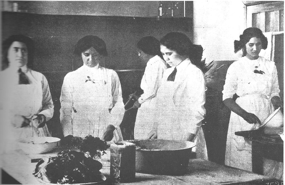 Early Hukarere students preparing meals