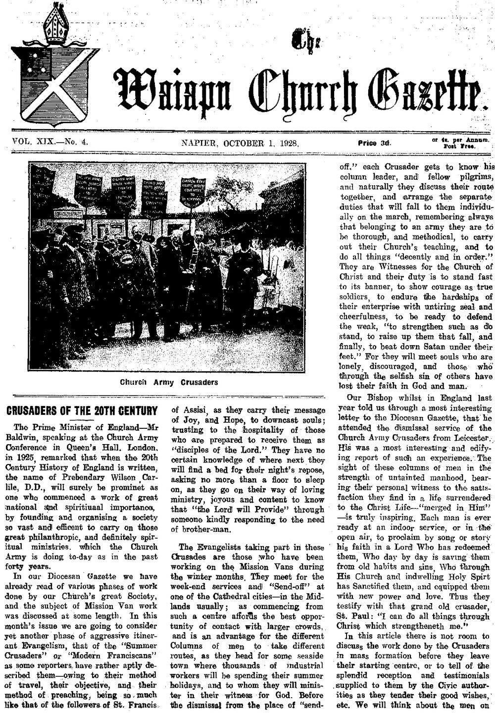 The Waiapu Church Gazette: 1st October 1928