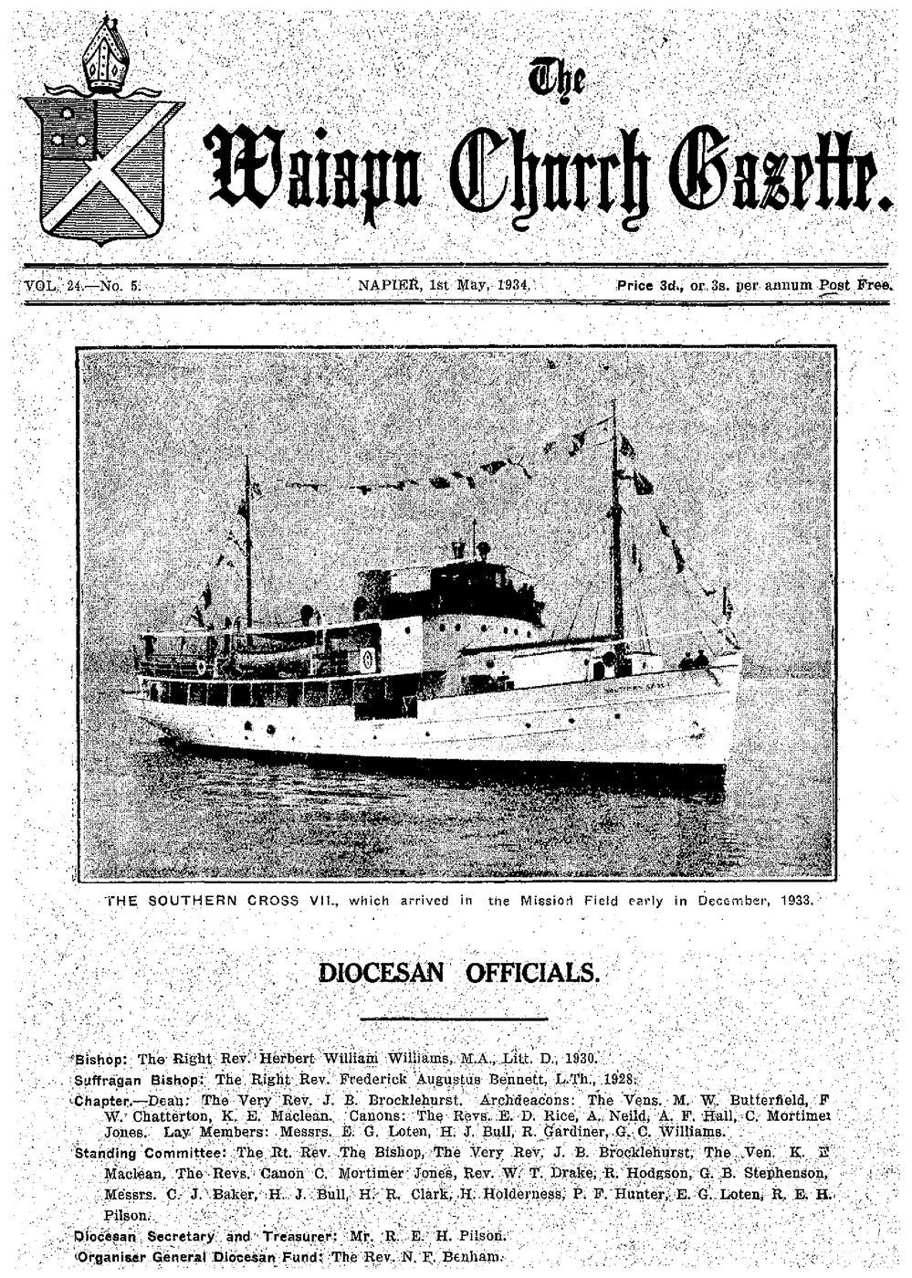 The Waiapu Church Gazette: 1st May 1934