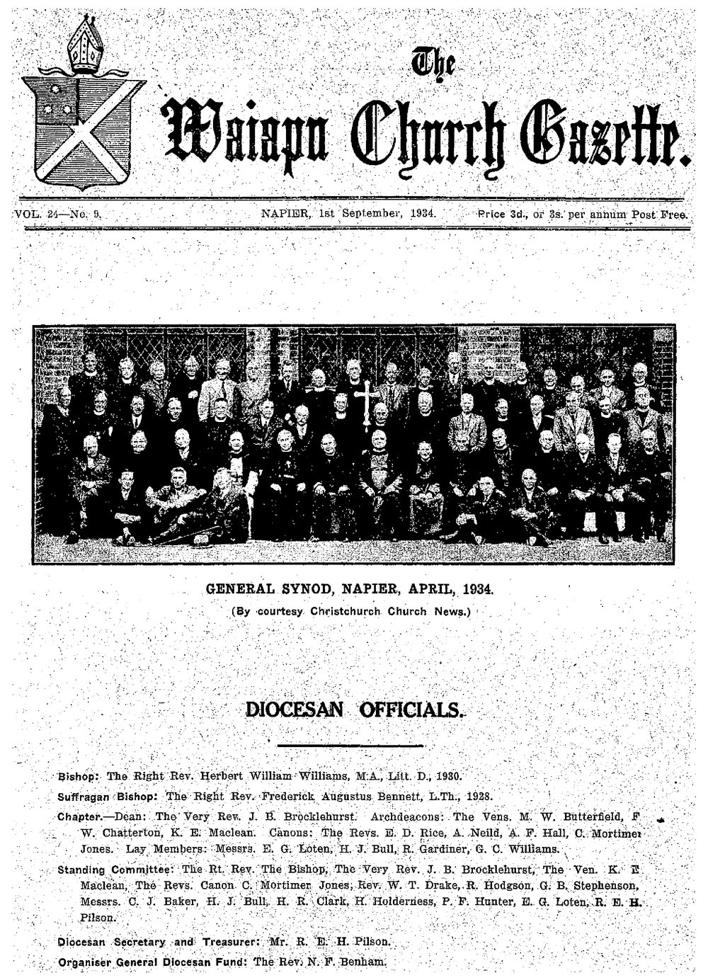 The Waiapu Church Gazette: 1st September 1934