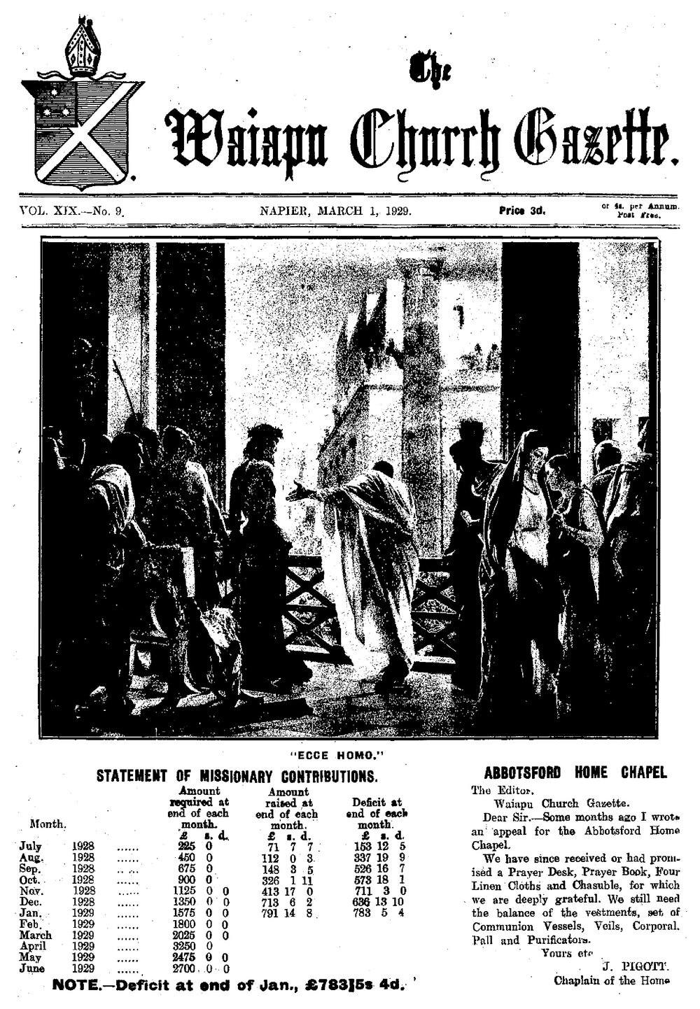 The Waiapu Church Gazette: 1st March 1929