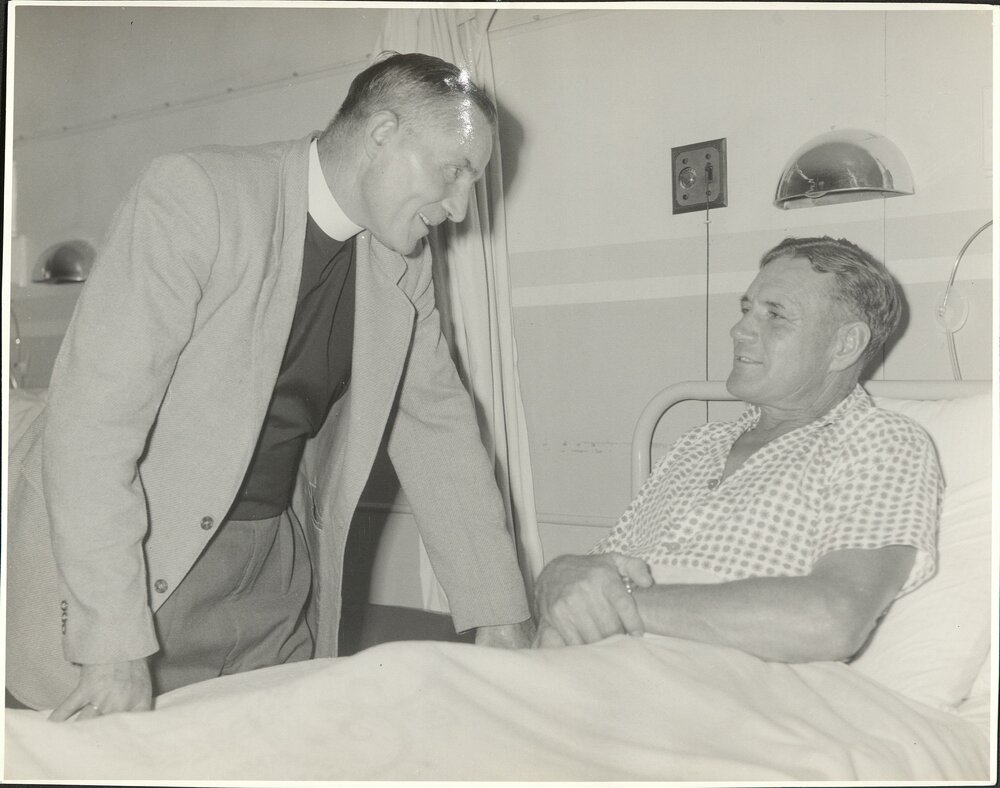 &lsquo;Waikato Hospital chaplain Rev. Hopkins Sinclair [Lindberg Photo Prods., HN]