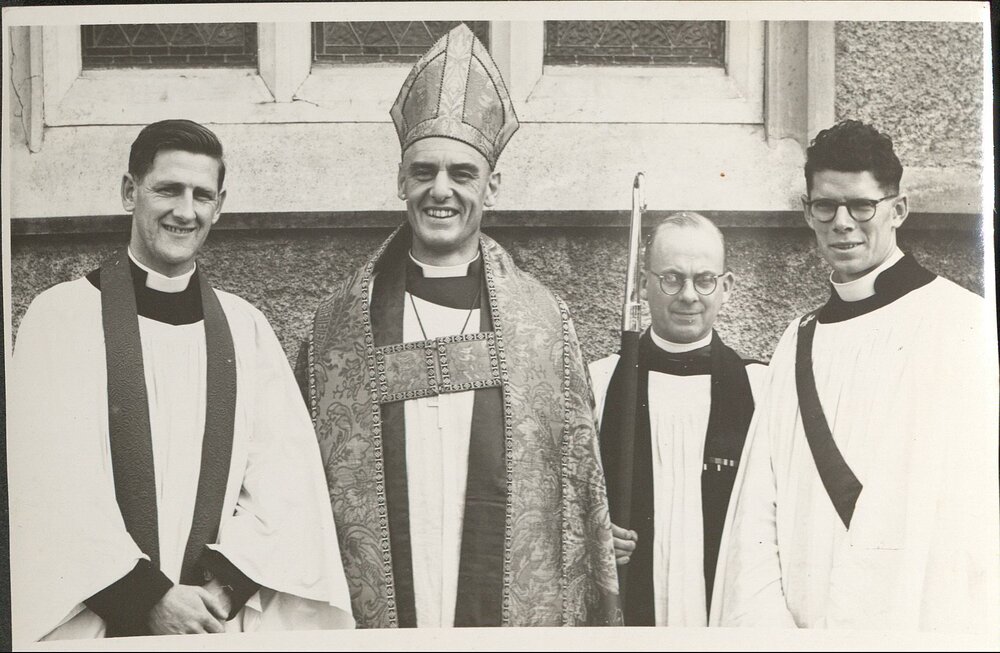 &lsquo;Ordination service, St Peter&rsquo;s Cathedral, Hamilton, Dec. 2 1952. &lsquo;Rev. G.A. (Peter) Butt et al