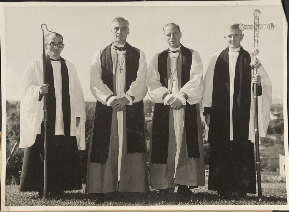 &lsquo;the occasion of the Archbishop&rsquo;s first visit to St Peter&rsquo;s Cathedral, Hamilton, Rt Rev. Bishop Holland et al&rsquo;