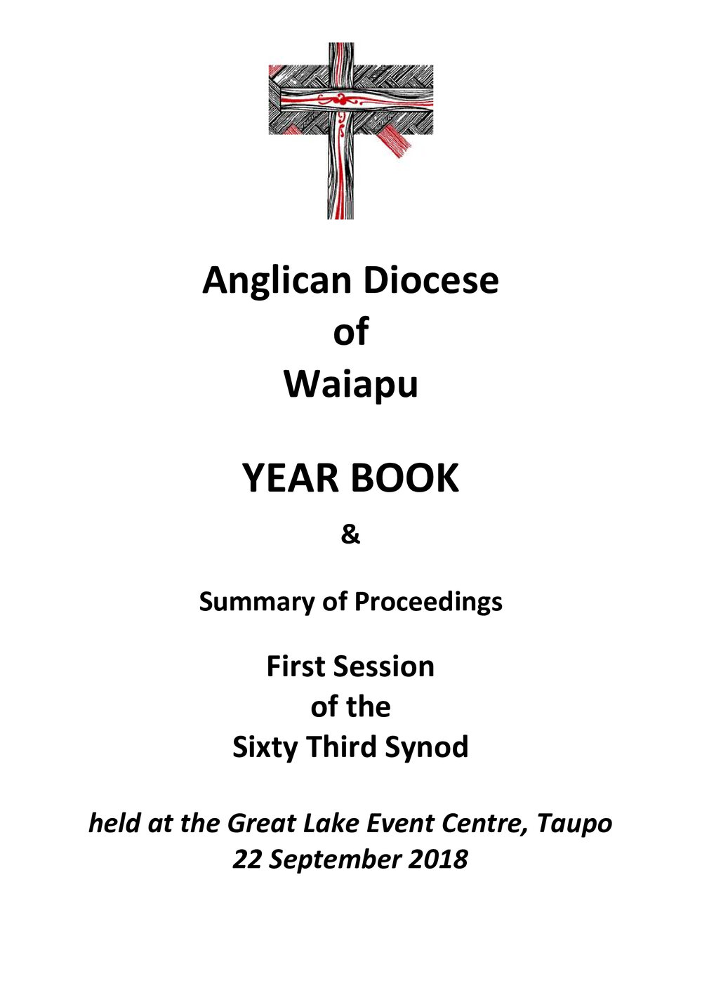 Diocese of Waiapu Year Book Proceedings 2018