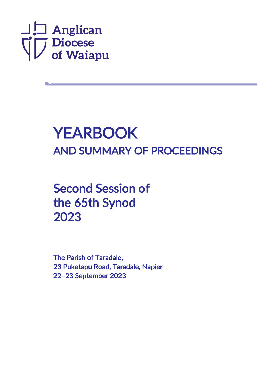 Diocese of Waiapu Year Book Proceedings 2023