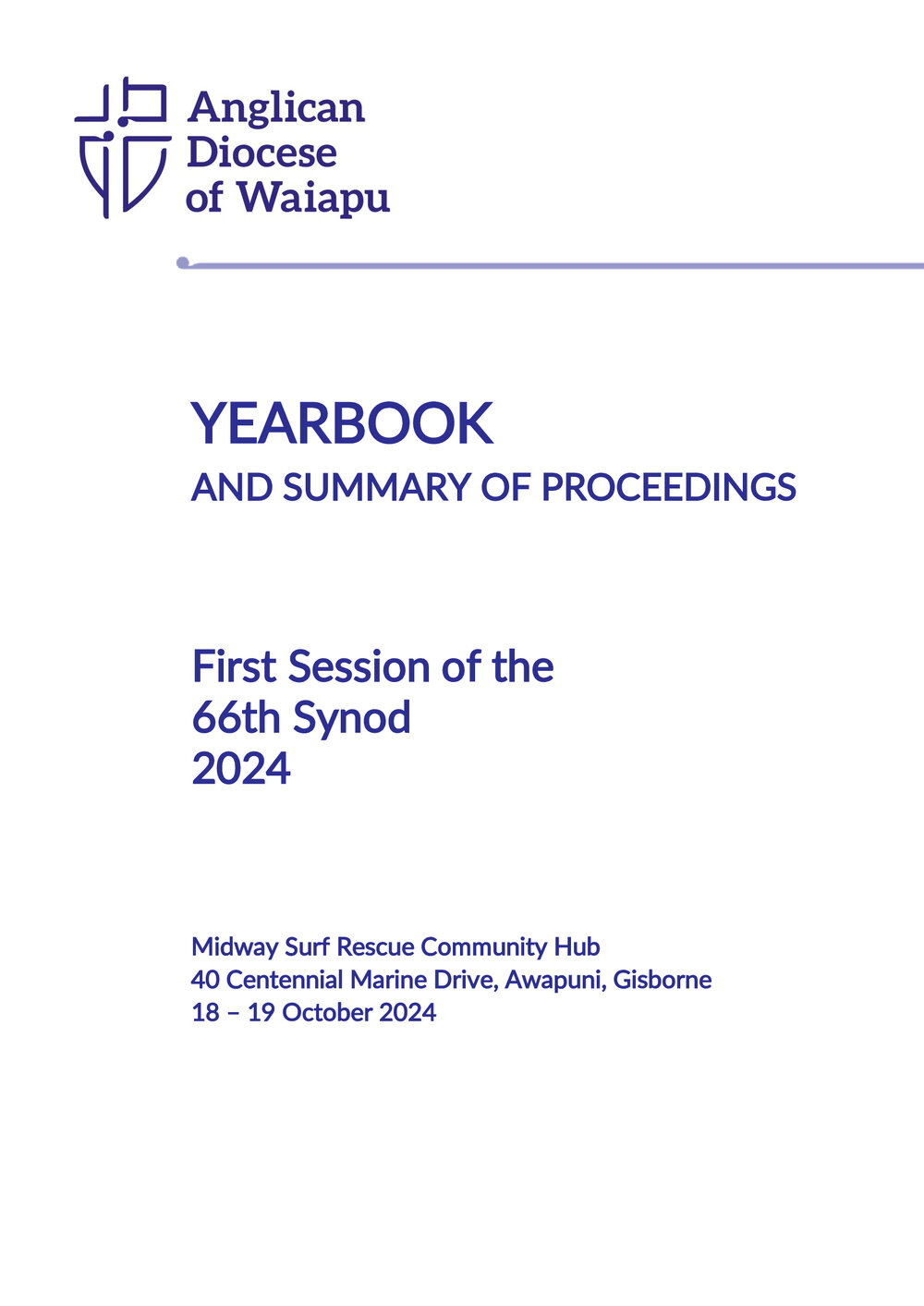 Diocese of Waiapu Year Book Proceedings 2024
