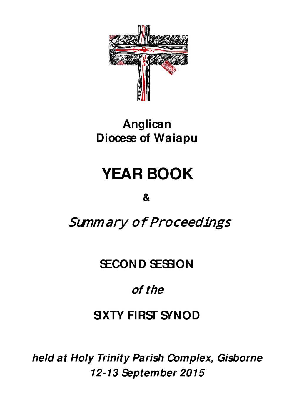 Diocese of Waiapu Year Book Proceedings 2015