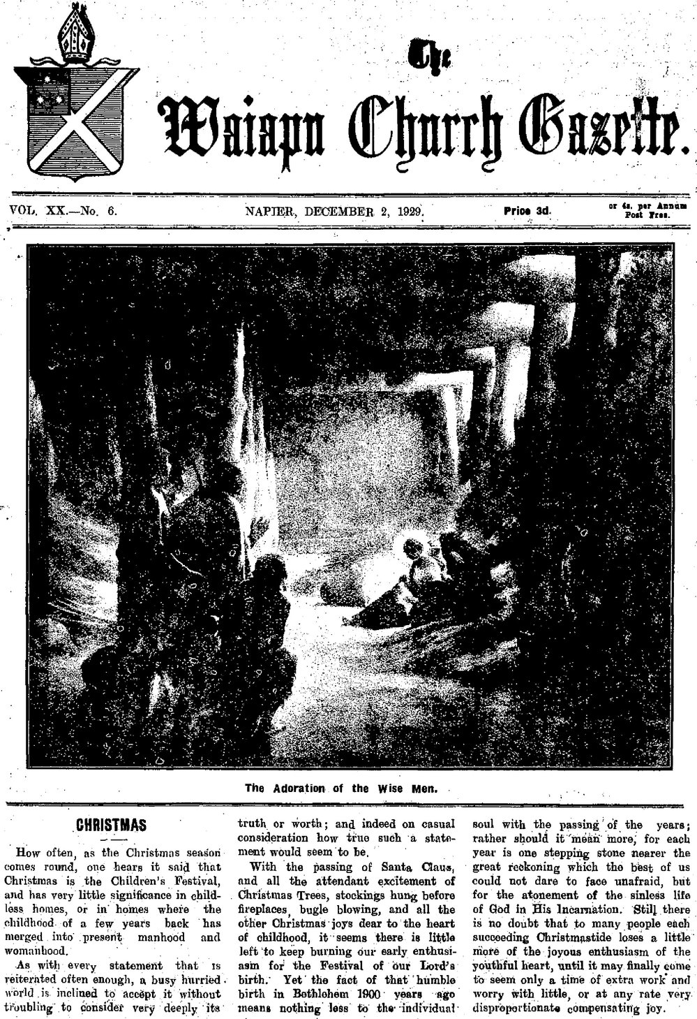 The Waiapu Church Gazette: 1st December 1929