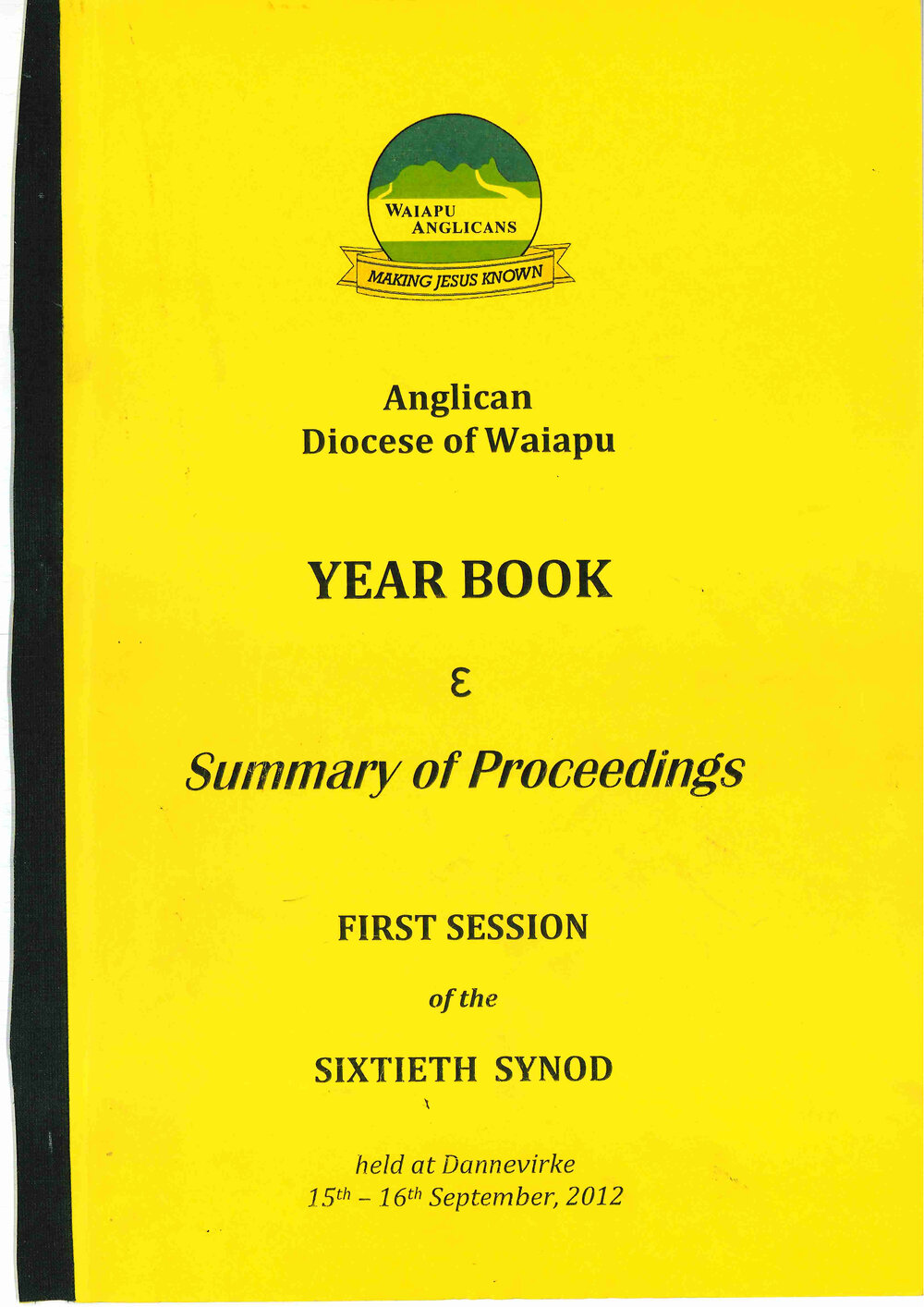 Diocese of Waiapu Year Book Proceedings 2012