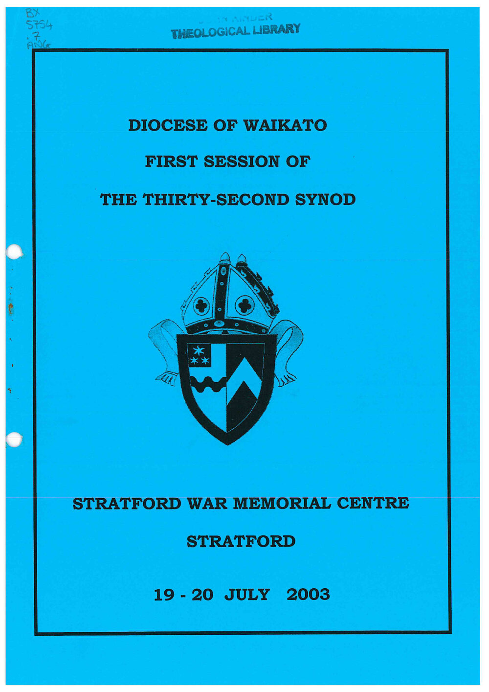 Diocese of Waikato Year Book Proceedings 2003