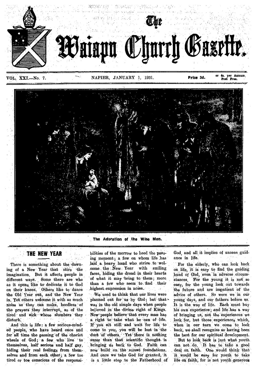 The Waiapu Church Gazette: 1st January 1931