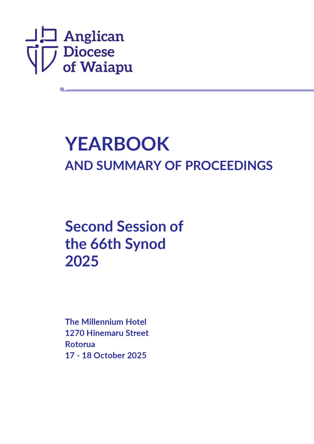 Dicoese of Waiapu Year Book Proceedings 2025