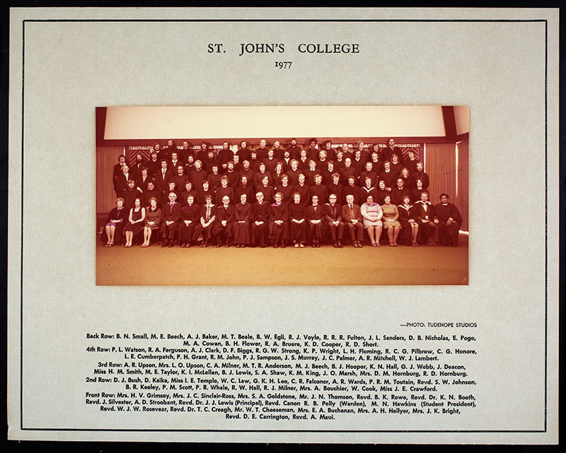 St John's College Photo 1977