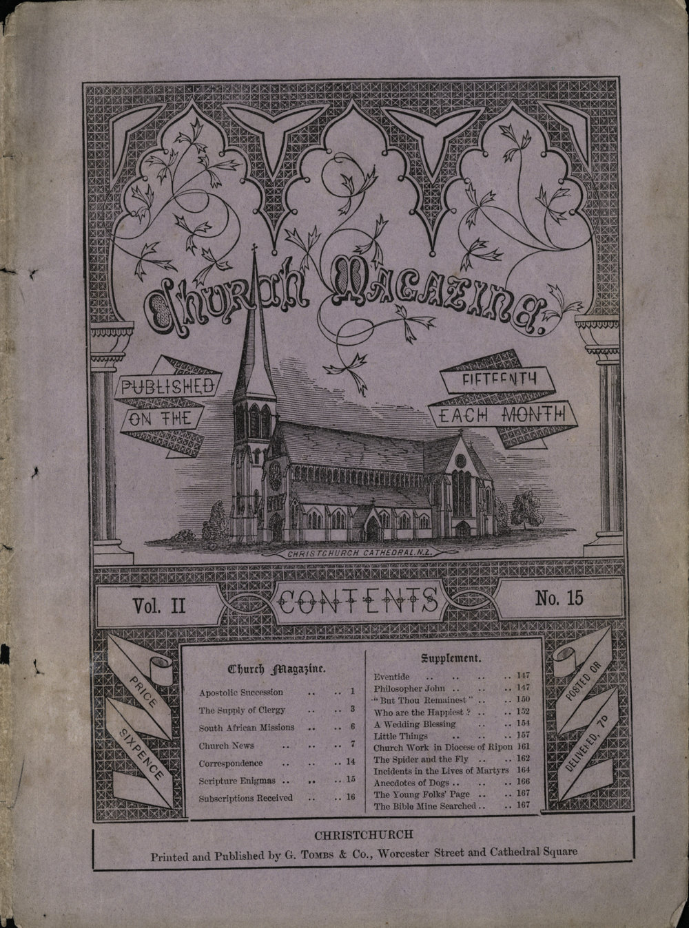 Church Magazine, Christchurch: 15th March 1877 Vol. 02 No. 15