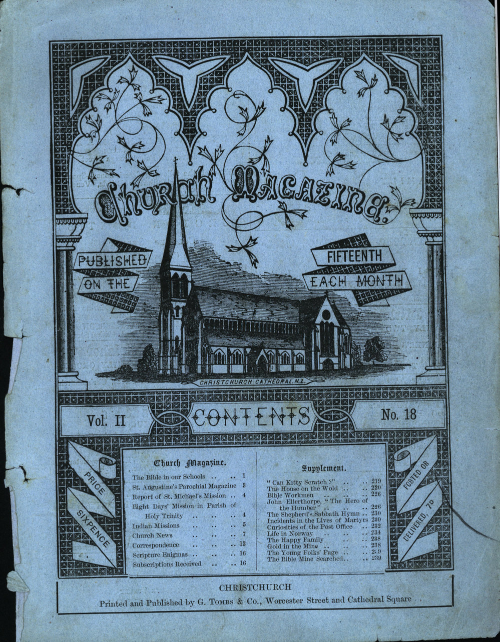 Church Magazine, Christchurch: 15th June 1877 Vol. 02 No. 18