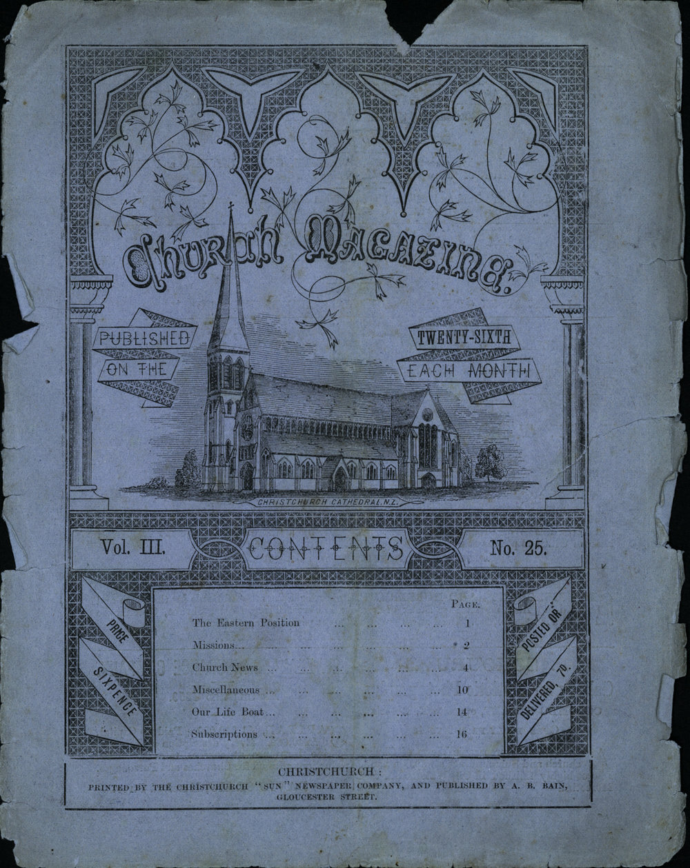 Church Magazine, Christchurch: 26th January 1878 Vol. 03 No. 25