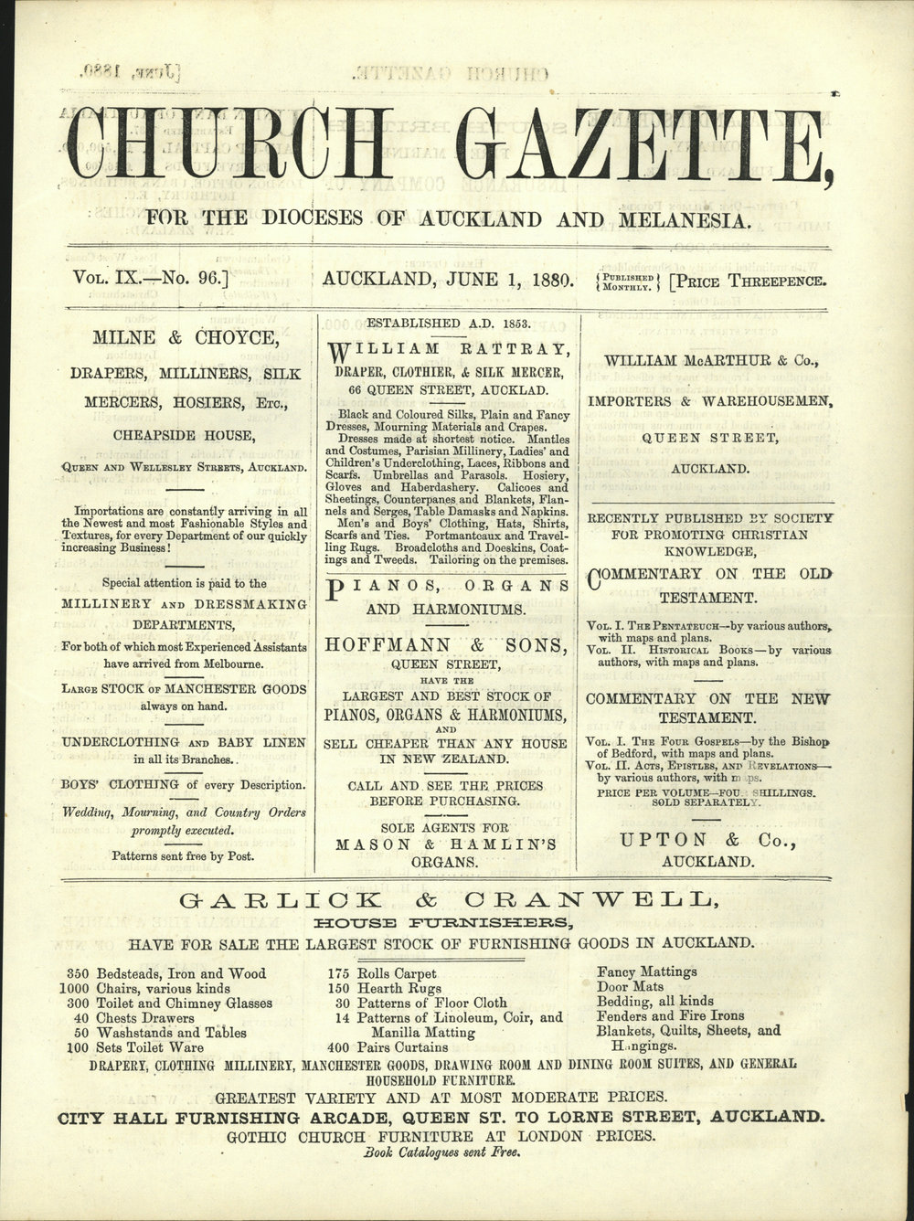 Church Gazette, Auckland: June 1880