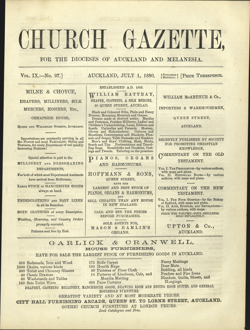 Church Gazette, Auckland: July 1880