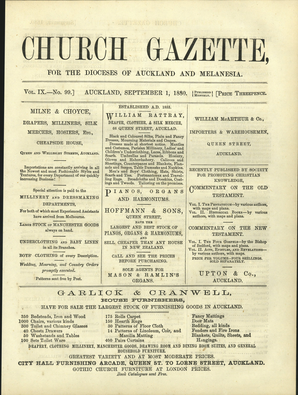 Church Gazette, Auckland: September 1880