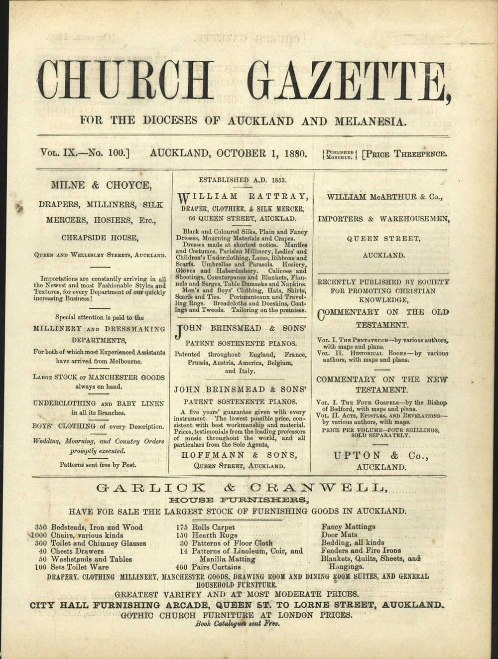 Church Gazette, Auckland: October 1880