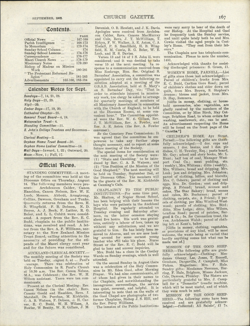 Church Gazette, Auckland: September 1902