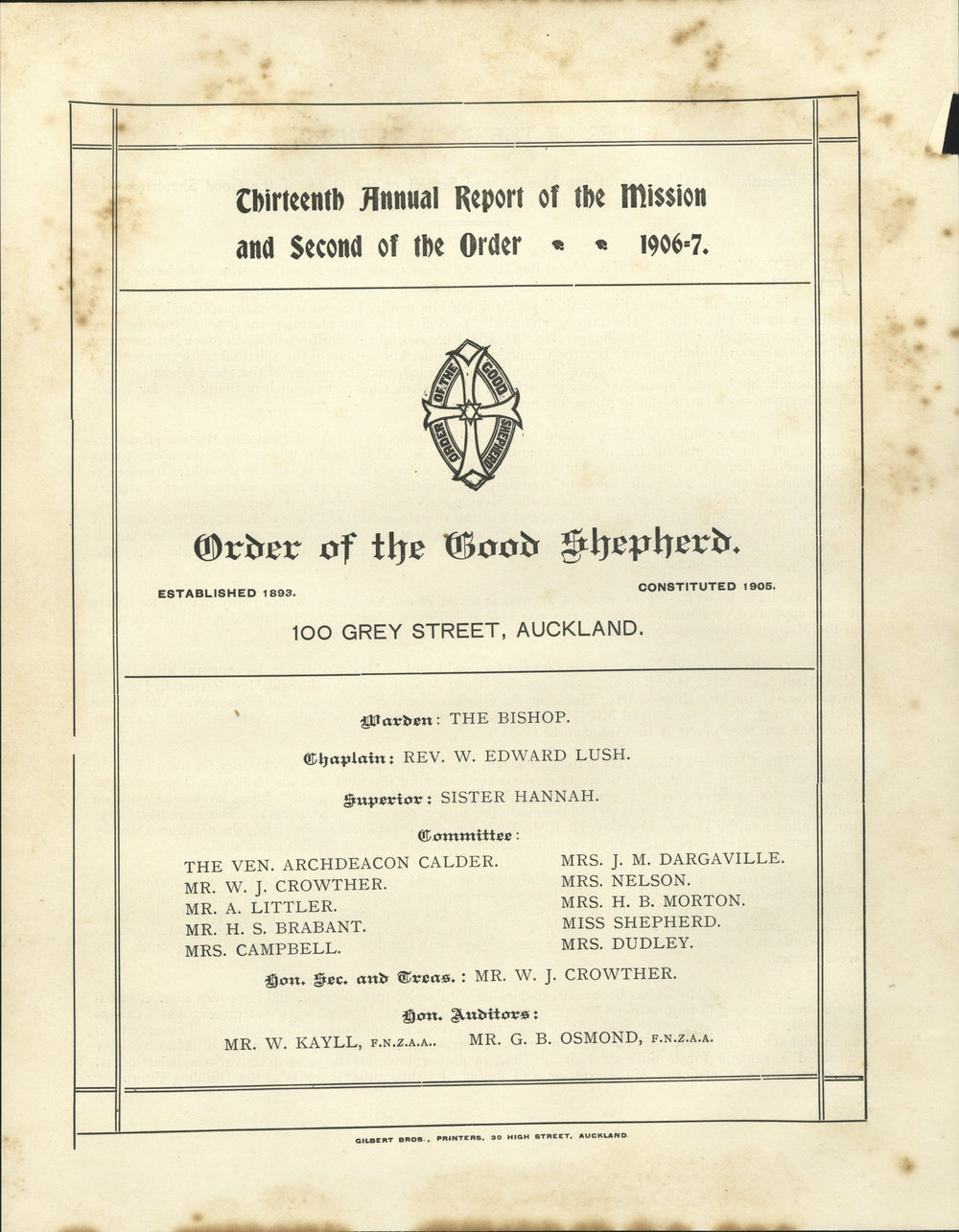 Church Gazette, Auckland: October 1907 Supplement