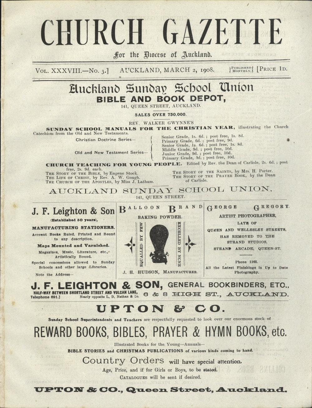 Church Gazette, Auckland: March 1908