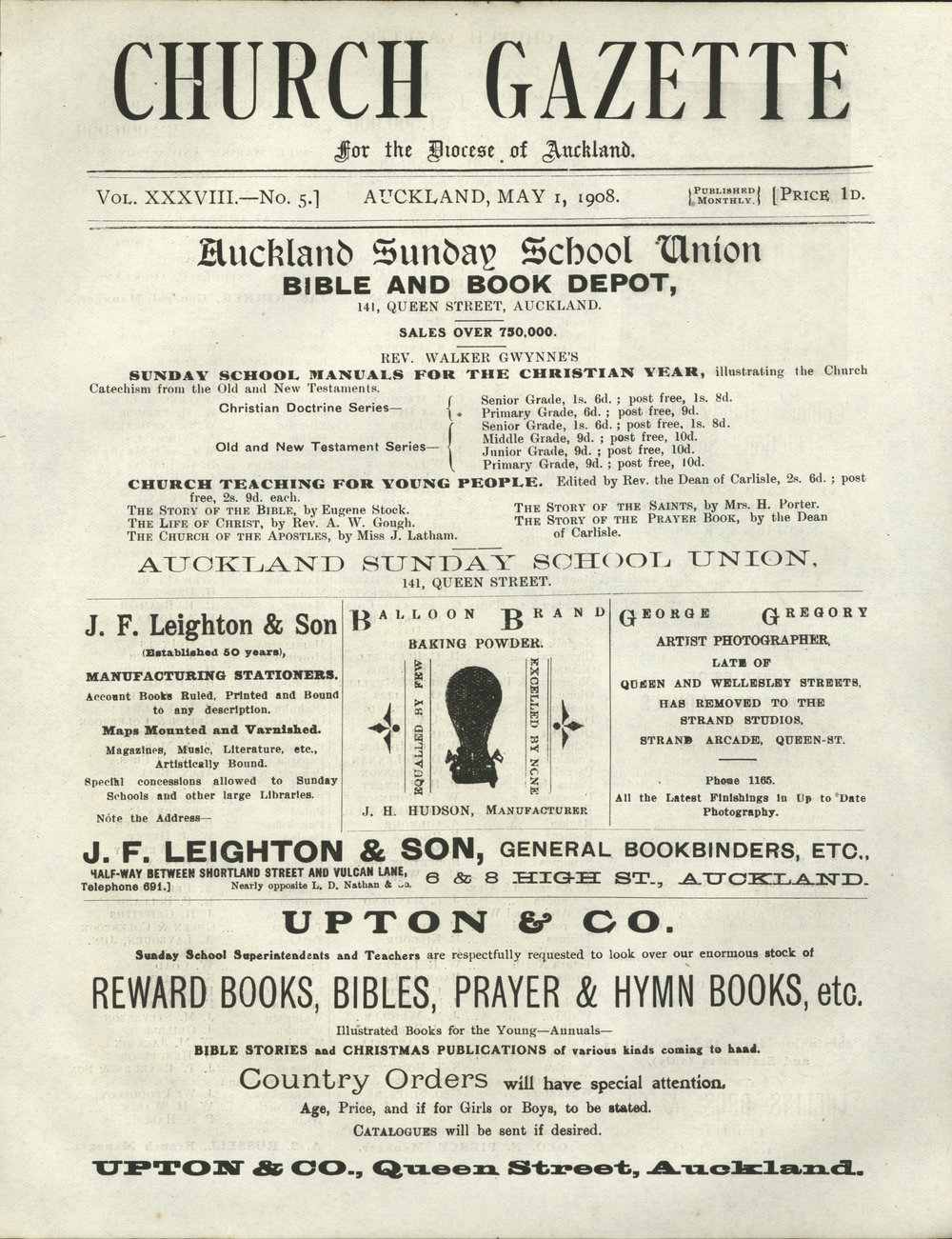 Church Gazette, Auckland: May 1908