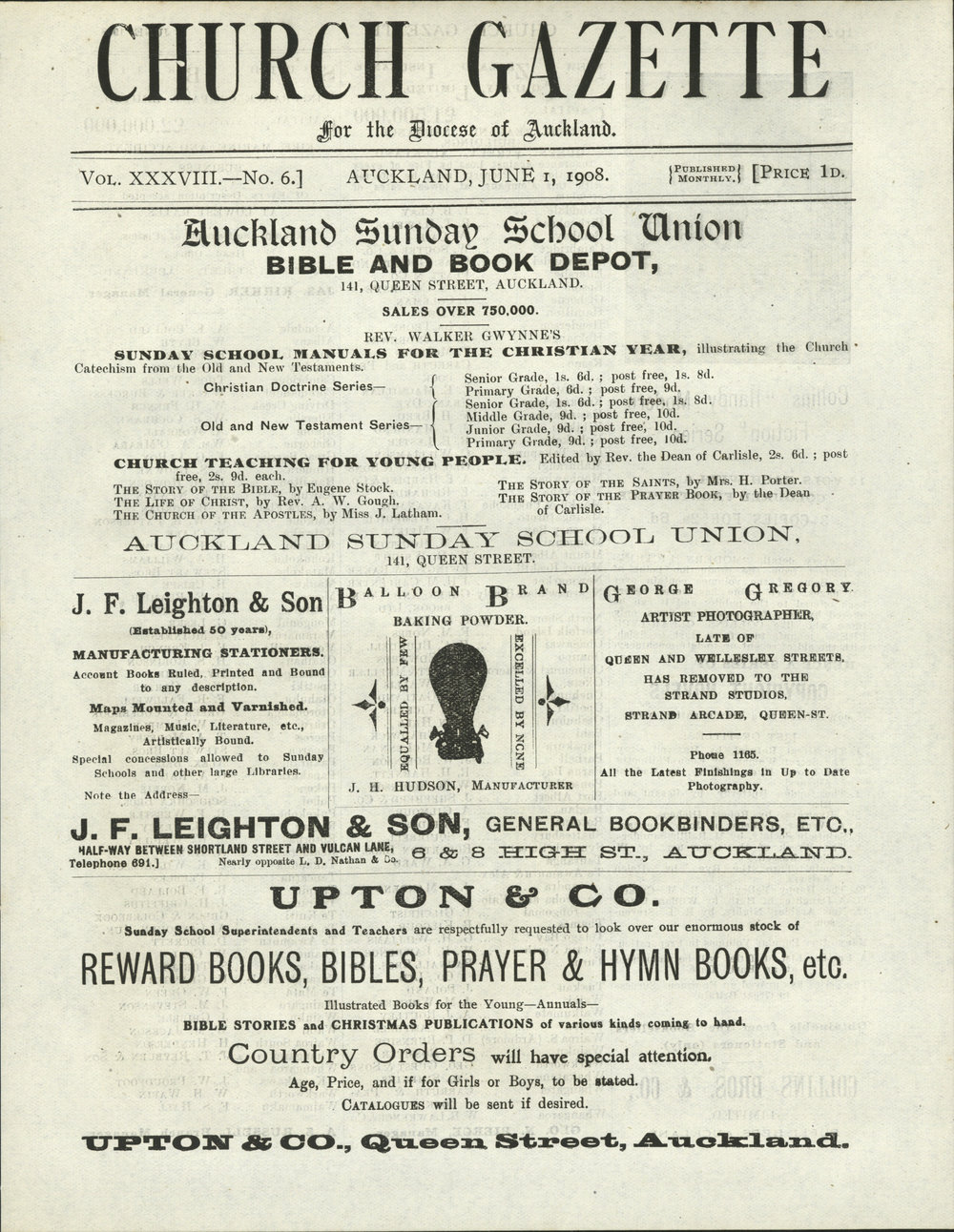 Church Gazette, Auckland: June 1908