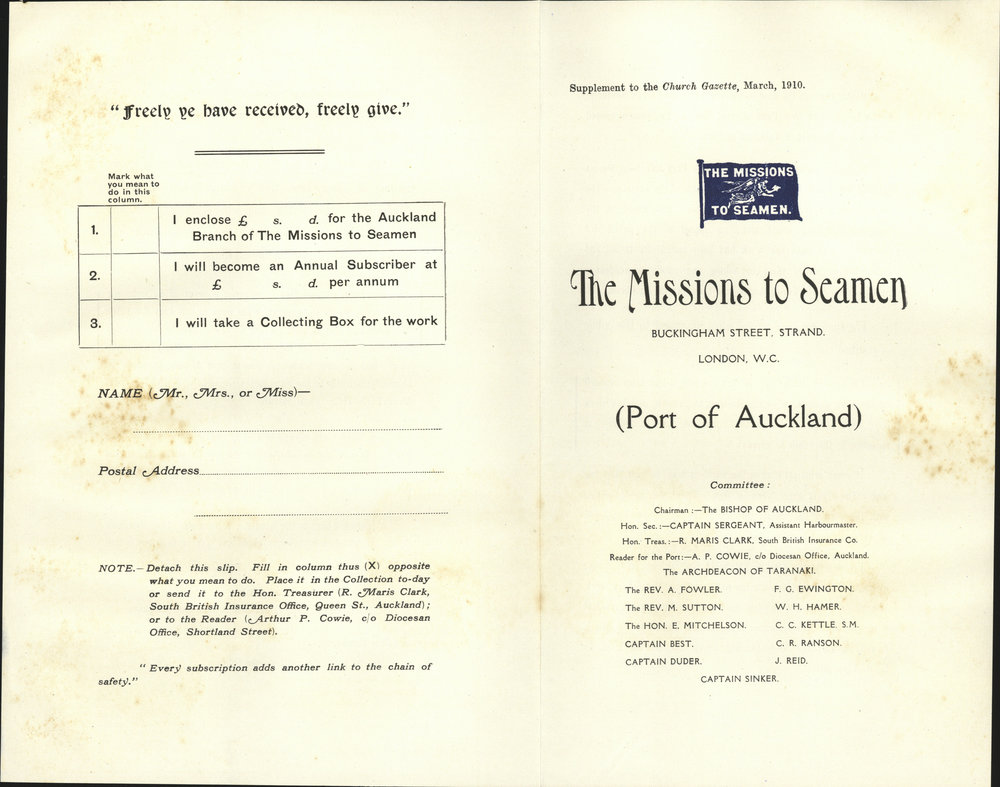 Church Gazette, Auckland: March 1910 Supplement