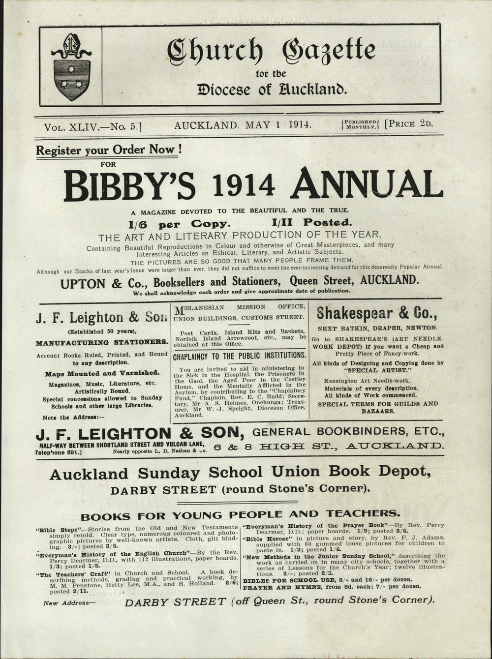 Church Gazette, Auckland: May 1914