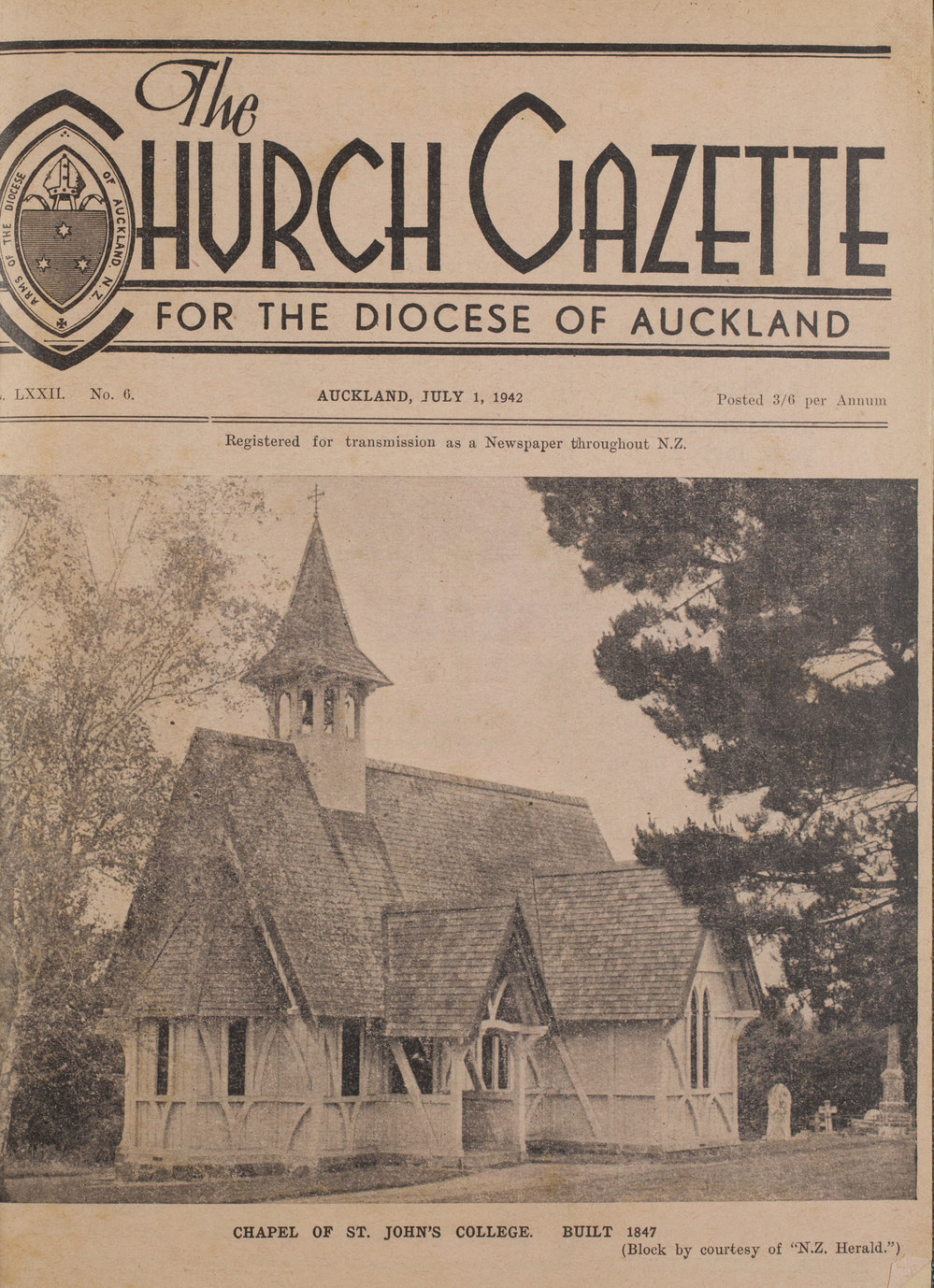 Church Gazette, Auckland: July 1942