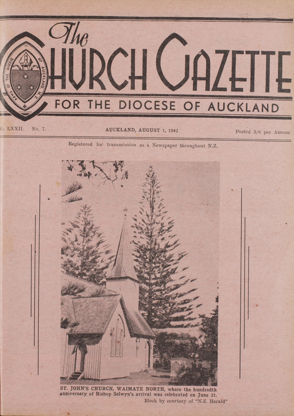Church Gazette, Auckland: August 1942