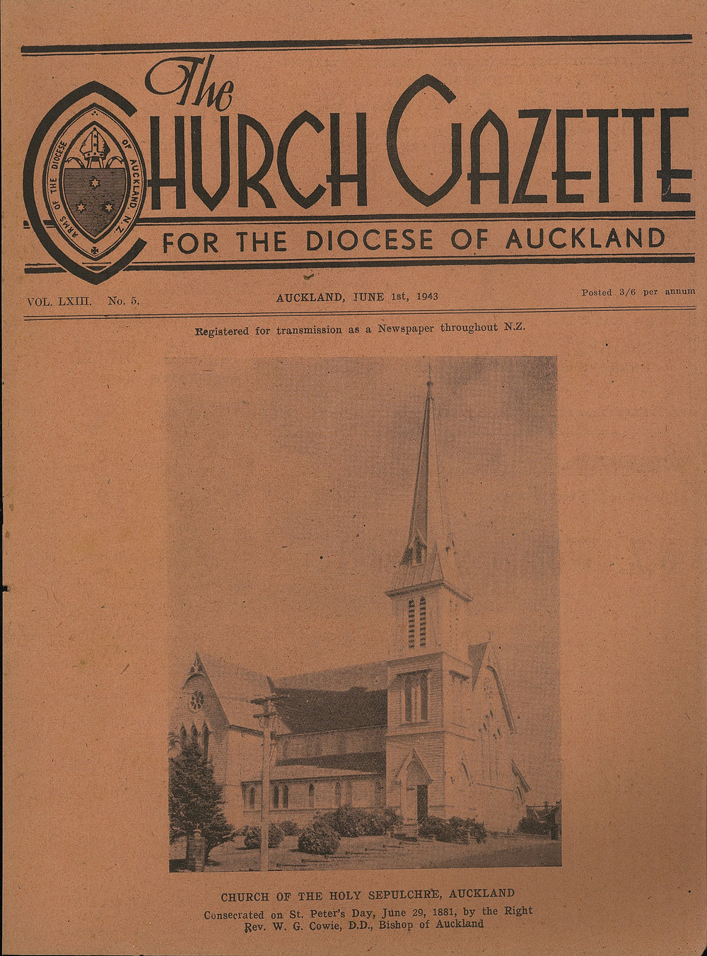Church Gazette, Auckland: June 1943
