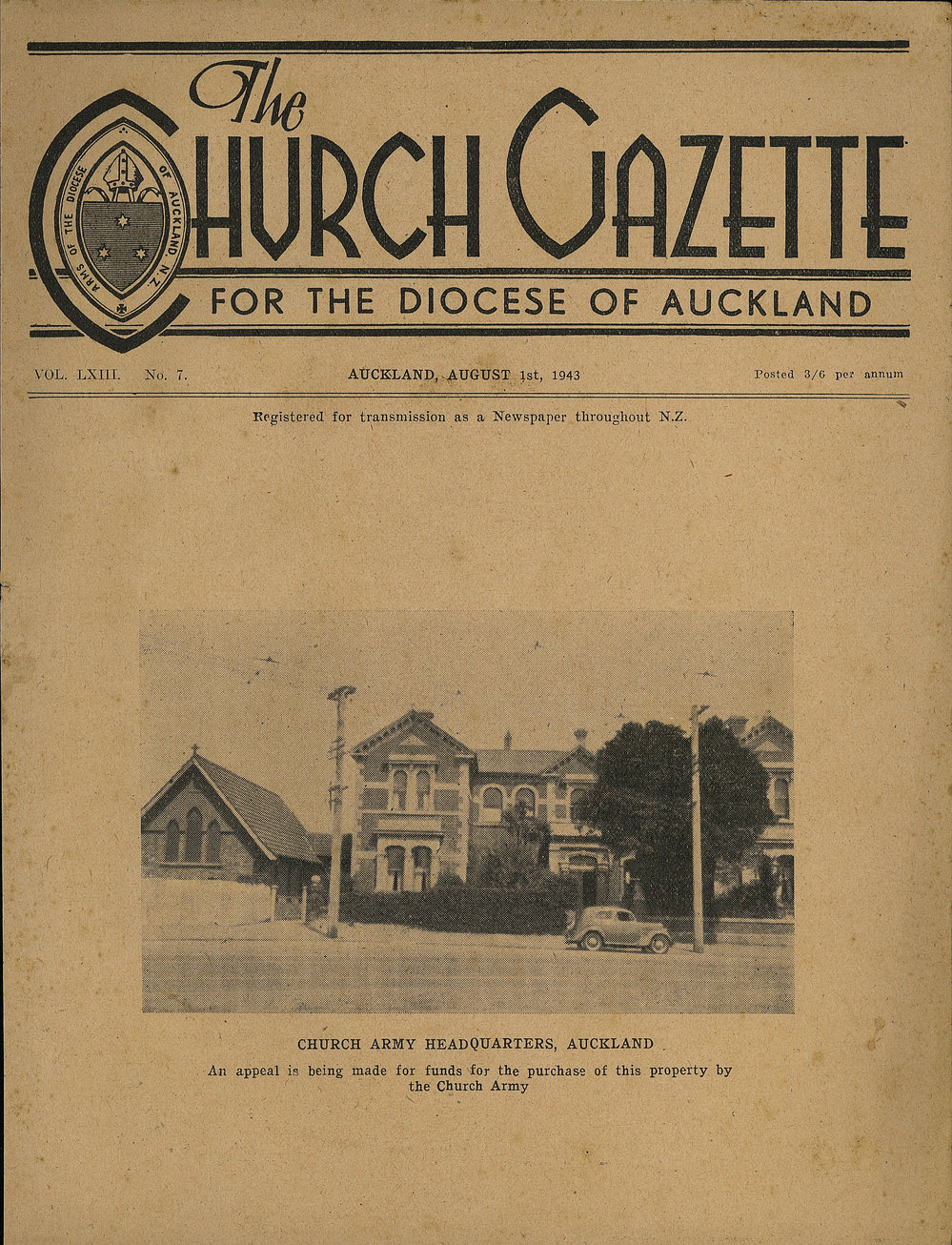Church Gazette, Auckland: August 1943
