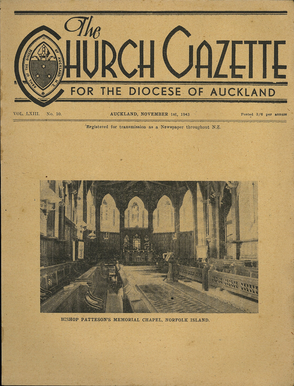 Church Gazette, Auckland: November 1943