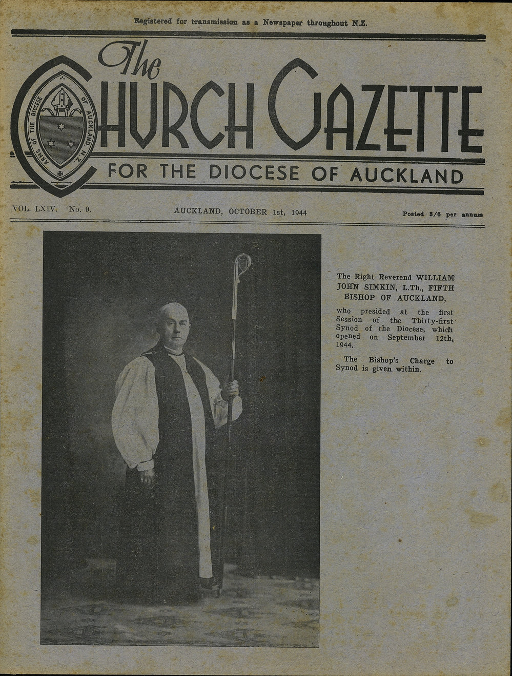 Church Gazette, Auckland: October 1944