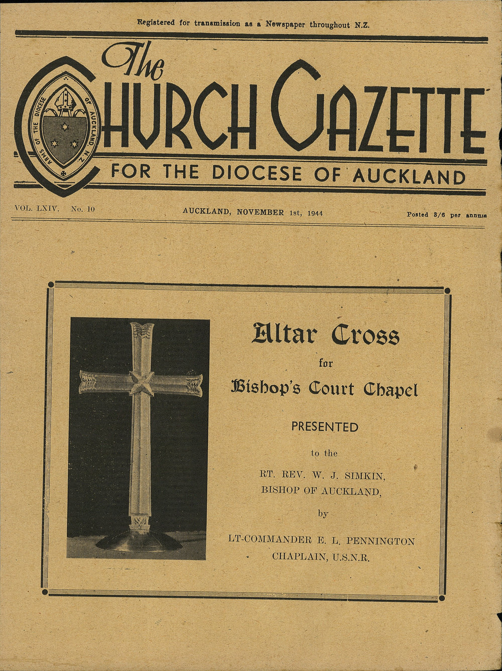 Church Gazette, Auckland: November 1944