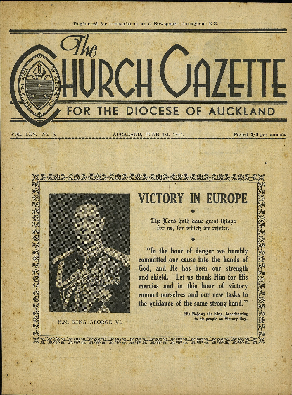 Church Gazette, Auckland: June 1945
