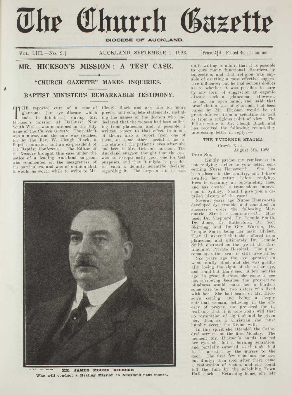 Church Gazette, Auckland: September 1923