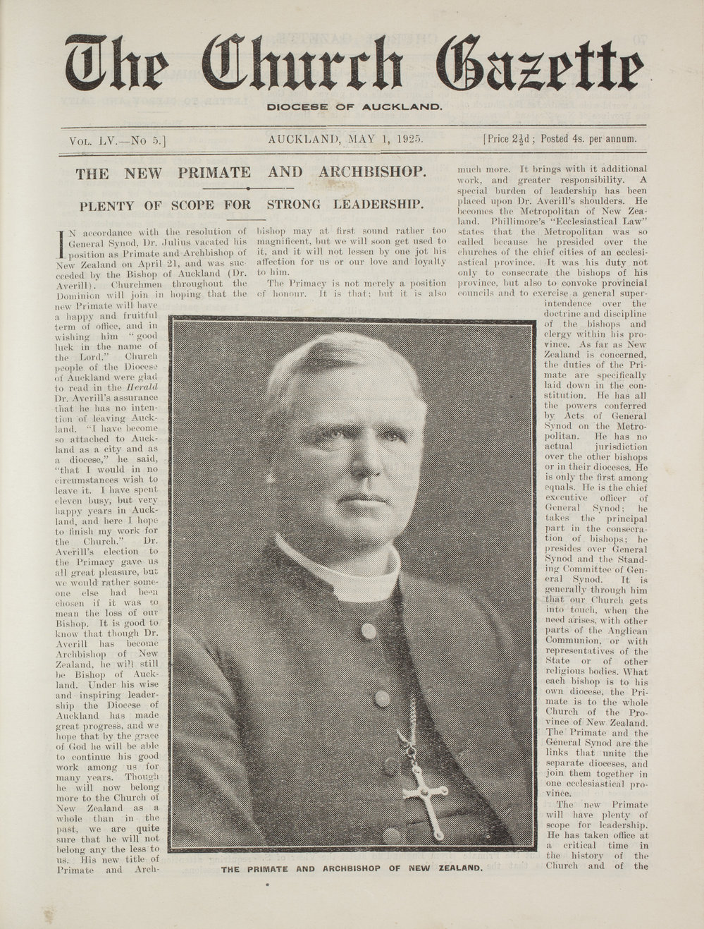Church Gazette, Auckland: May 1925
