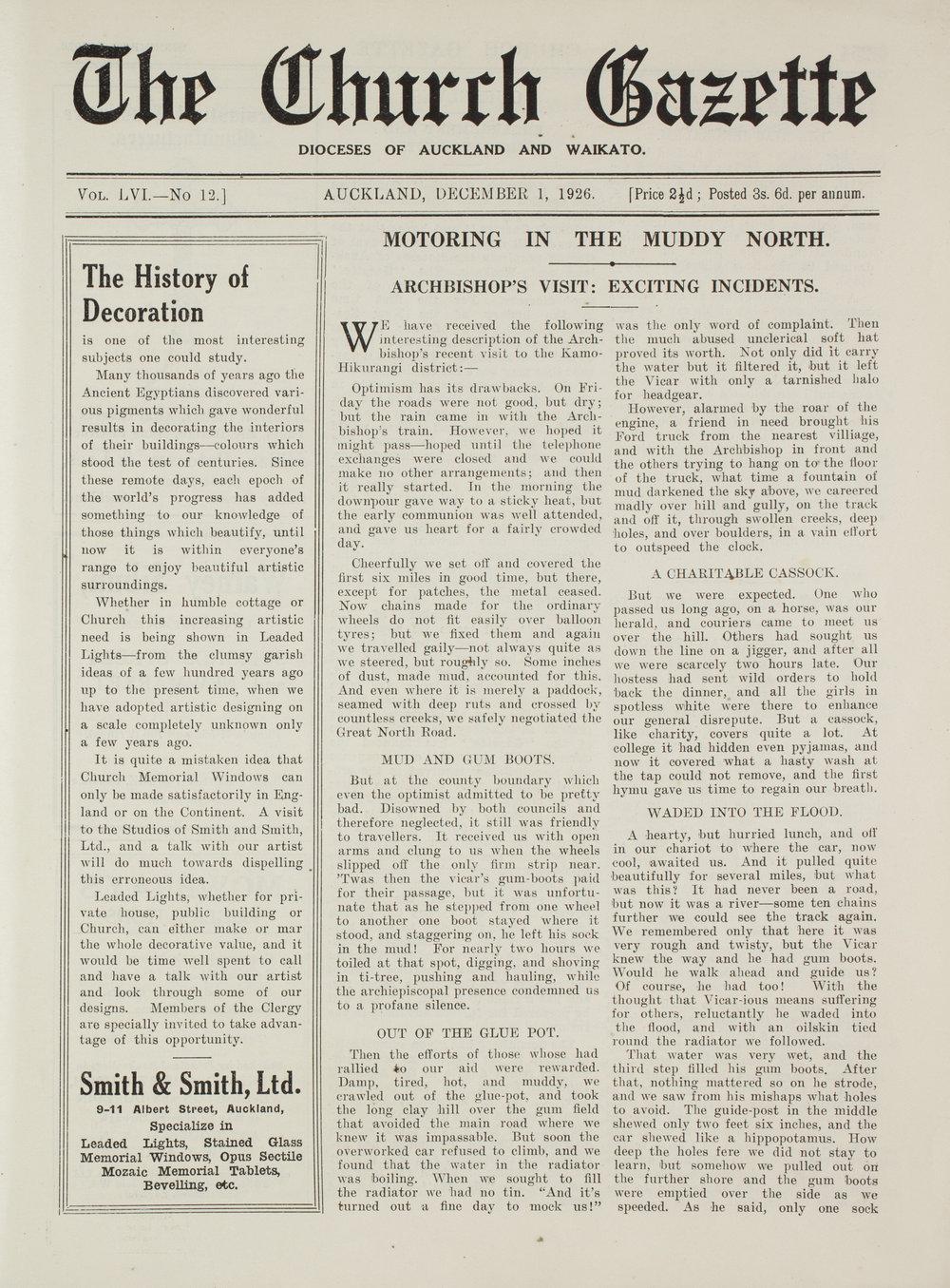Church Gazette, Auckland: December 1926