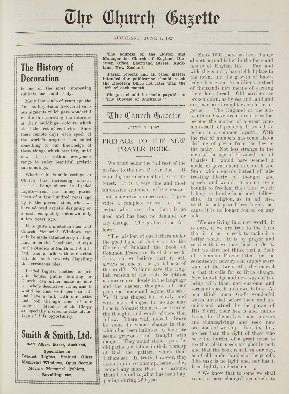 Church Gazette, Auckland: June 1927